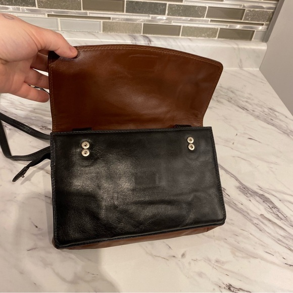 Vintage Derek Alexander Purse black tan two tone leather tons of card & pockets - Picture 8 of 15